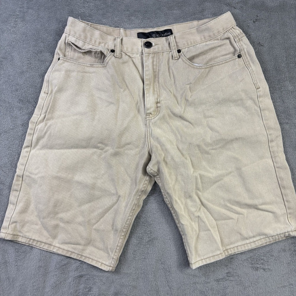 Vintage Rocawear Shorts Mens 36 Brown Flap Pocket Jeans Denim Logo Hip Hop Y2k